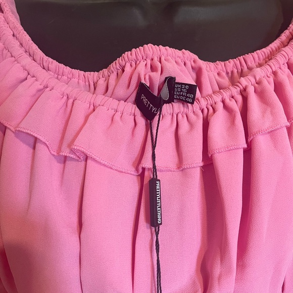 Pink Pretty Little Thing body con dress size 16 - Picture 2 of 3